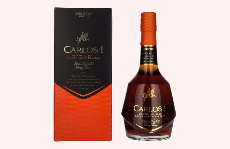 Carlos I Brandy de Jerez Solera Gran Reserva Sherry Casks 40% Vol. 0,7l in Giftbox