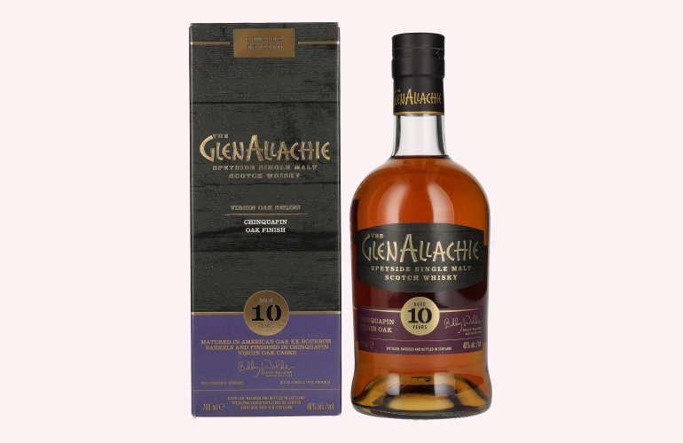 The GlenAllachie 10 Years Old CHINQUAPIN VIRGIN OAK FINISH 48% Vol. 0,7l in Geschenkbox