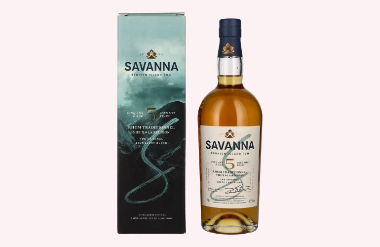 Savanna 5 Years Old Traditionnel Reunion Island Rum 43% Vol. 0,7l in Geschenkbox