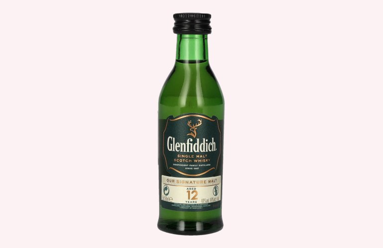 Glenfiddich 12 Years Old Single Malt Scotch Whisky 40% Vol. 0,05l