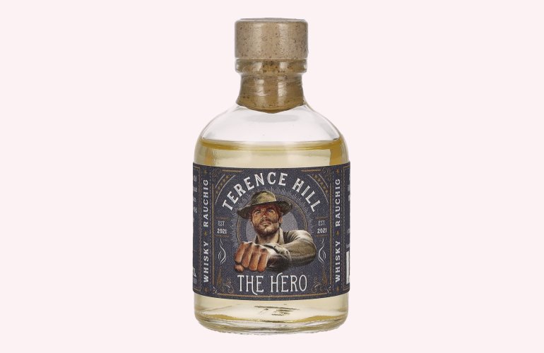 Terence Hill THE HERO Whisky Rauchig 49% Vol. 0,05l