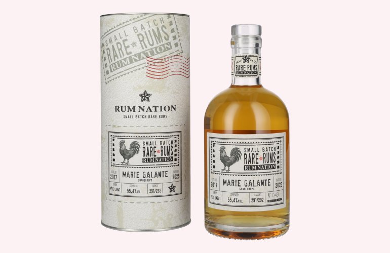 Rum Nation Rare Rums MARIE GALANTE Guadeloupe 2017/2025 55,4% Vol. 0,7l in Giftbox