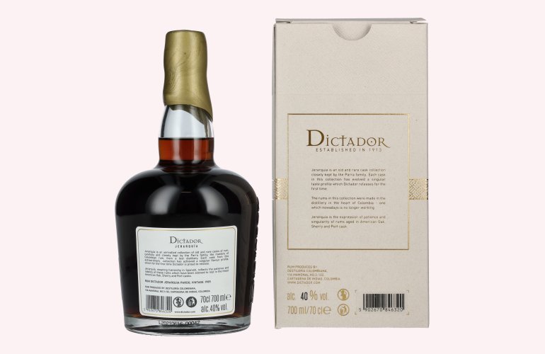 Dictador JERARQUÍA 35 Years Old PARDO Rum 1985 40% Vol. 0,7l in geschenkverpakking