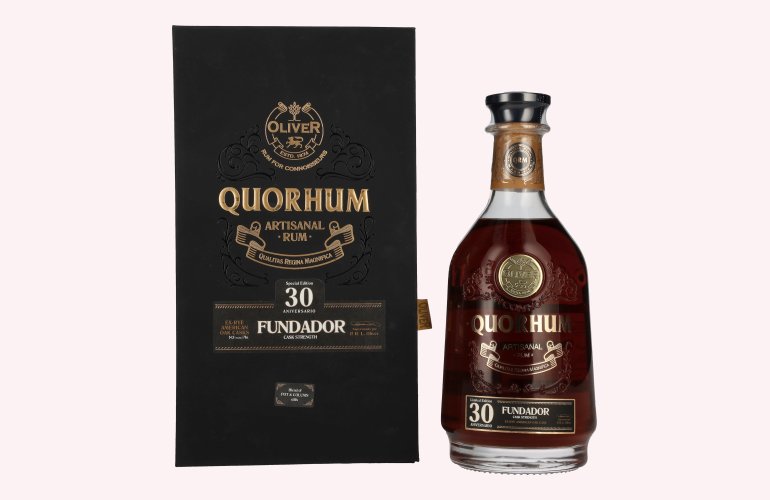 Ron Quorhum 30 Aniversario FUNDADOR Cask Strength Limited Edition 54,3% Vol. 0,7l en boîte cadeau