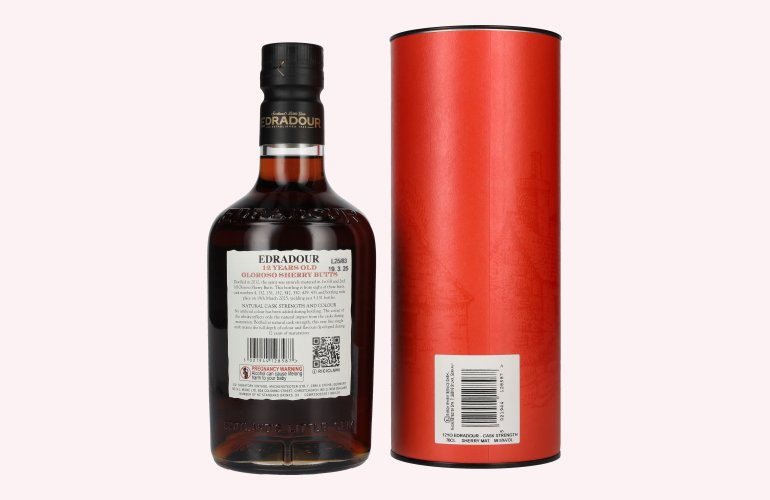 Edradour 12 Years Old Oloroso Sherry Single Malt Whisky Natural Cask Strength #6 59,5% Vol. 0,7l en boîte cadeau