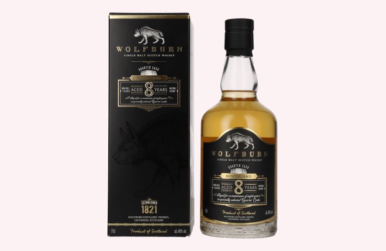 Wolfburn 8 Years Old NORTHLAND Quarter Cask Single Malt Scotch Whisky 46% Vol. 0,7l in geschenkverpakking