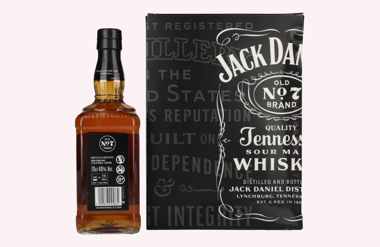 Jack Daniel's Tennessee Whiskey 40% Vol. 0,7l in geschenkverpakking met 2 Rocks Bril