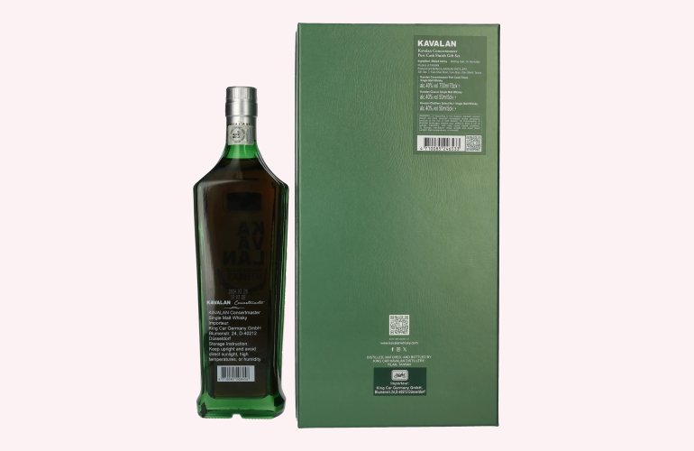 Kavalan CONCERTMASTER Port Cask Finish Single Malt Whisky 40% Vol. 0,7l in Geschenkbox mit 2x0,05l Miniaturen