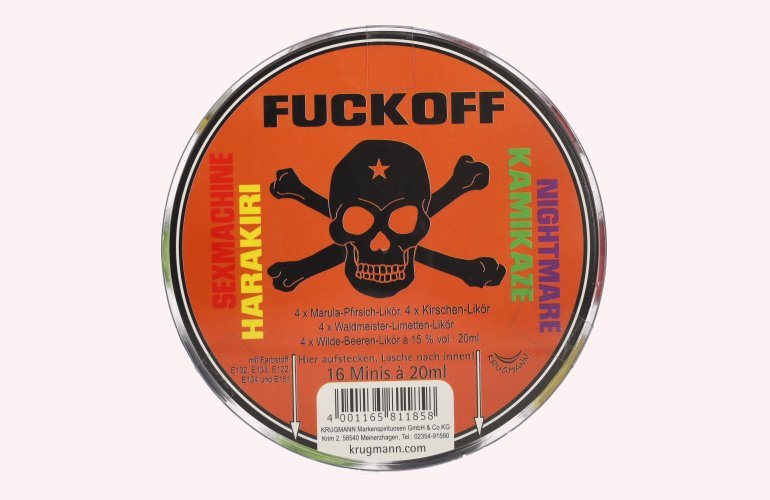 Krugmann Fuckoff Likör Mix 15% Vol. 16x0,02l