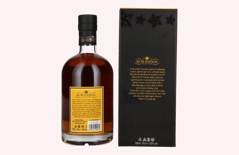 Rum Nation Peruano 8 Years Old Rum Limited Edition 42% Vol. 0,7l in geschenkverpakking