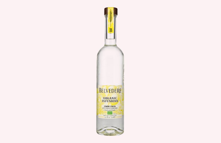 Belvedere Organic Infusions Lemon & Basil Flavoured Vodka 40% Vol. 1l