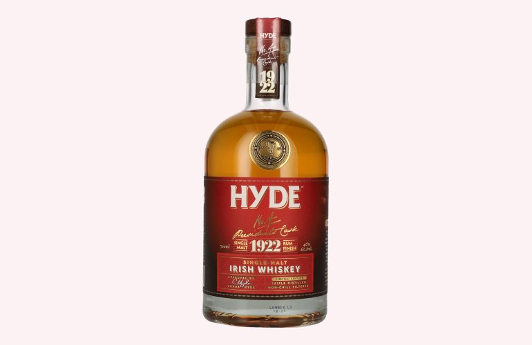 Hyde No.4 RUM FINISH Single Malt Irish Whiskey 46% Vol. 0,7l