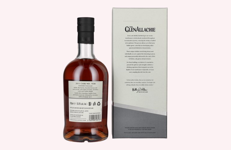 The GlenAllachie 12 Years Old RUBY PORT PIPE 2011 55,9% Vol. 0,7l in Giftbox