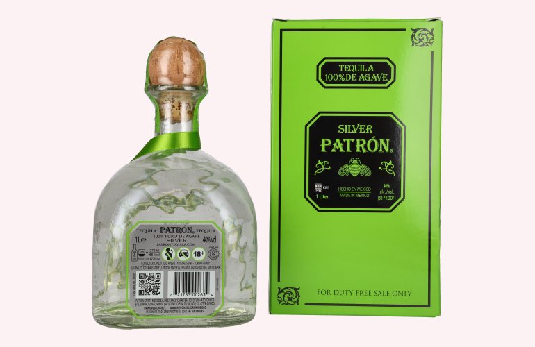Patrón Tequila Silver 40% Vol. 1l in Giftbox