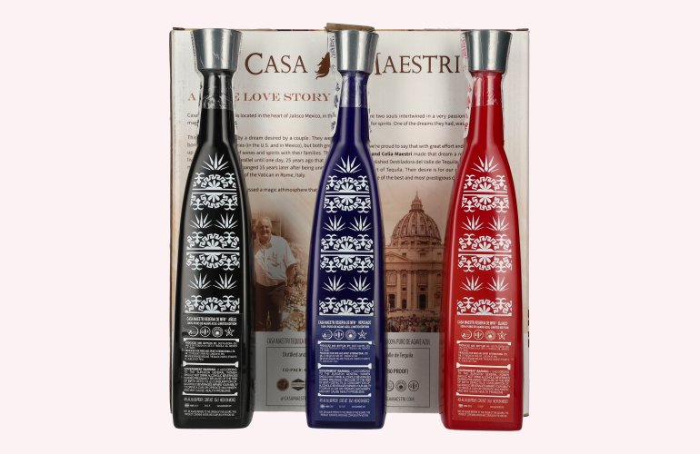 Casa Maestri MFM Tequila Gift Set 40% Vol. 3x0,35l