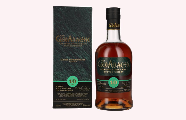 The GlenAllachie 10 Years Old CASK STRENGTH Batch 9 58,1% Vol. 0,7l en boîte cadeau