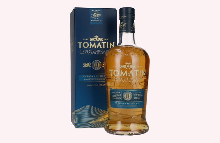 Tomatin 8 Years Old BOURBON & SHERRY CASKS Travel Retail Exclusive 40% Vol. 1l in Geschenkbox