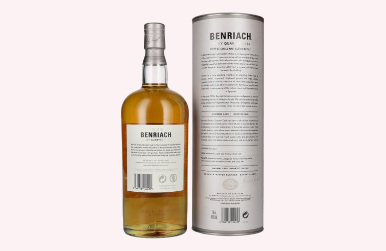 The BenRiach SMOKY QUARTER CASKS Single Malt Scotch Whisky 46% Vol. 1l in Giftbox