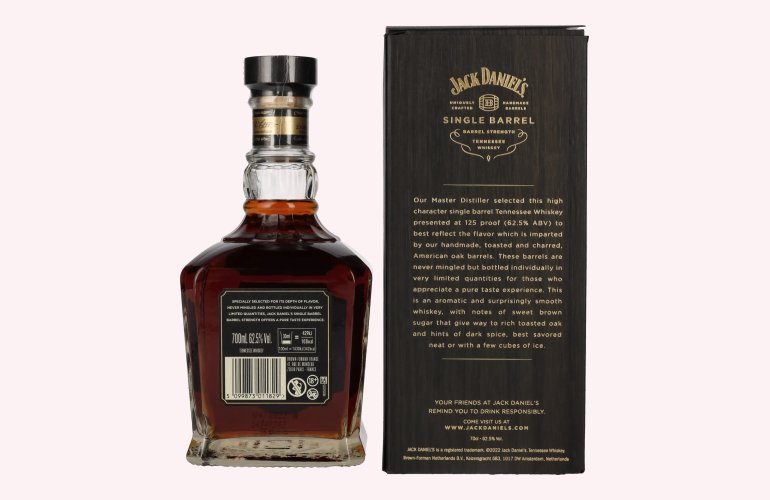 Jack Daniel's Select Single Barrel Barrel Strength Tennessee Whiskey 62,5% Vol. 0,7l in geschenkverpakking