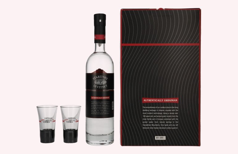 Staritsky & Levitsky RESERVE Vodka 40% Vol. 0,5l in Geschenkbox mit 2 Gläsern