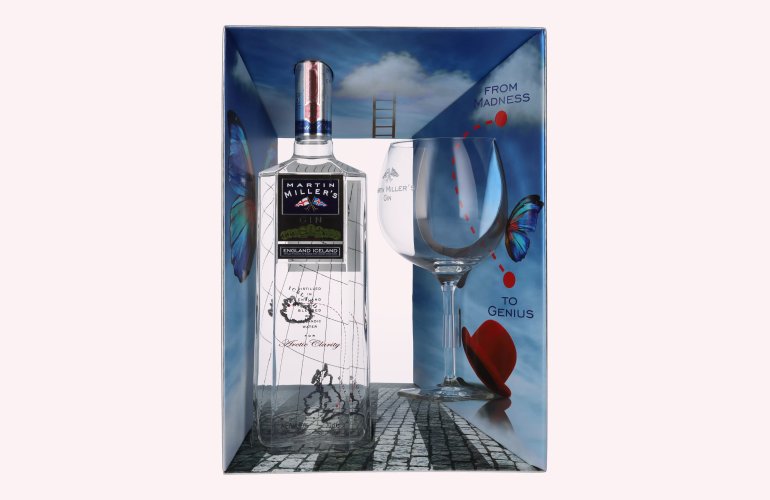 Martin Miller's Gin 40% Vol. 0,7l in Geschenkbox mit Glas