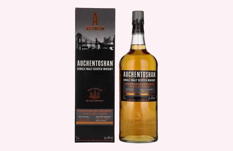 Auchentoshan AMERICAN OAK Single Malt Scotch Whisky 40% Vol. 1l in Giftbox