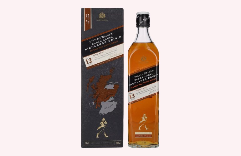 Johnnie Walker BLACK LABEL 12 Years Old HIGHLAND ORIGIN Limited Edition 42% Vol. 0,7l in Giftbox