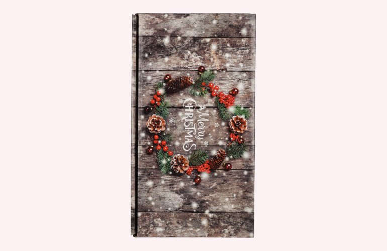 Präsentkarton Weihnachtskranz 2er 37 cm