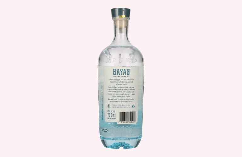 BAYAB African Grown Classic Small Batch Dry Gin 43% Vol. 0,7l