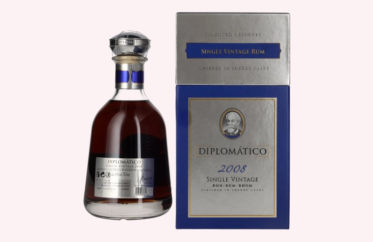 Diplomático Single Vintage Rum 2008 43% Vol. 0,7l in geschenkverpakking