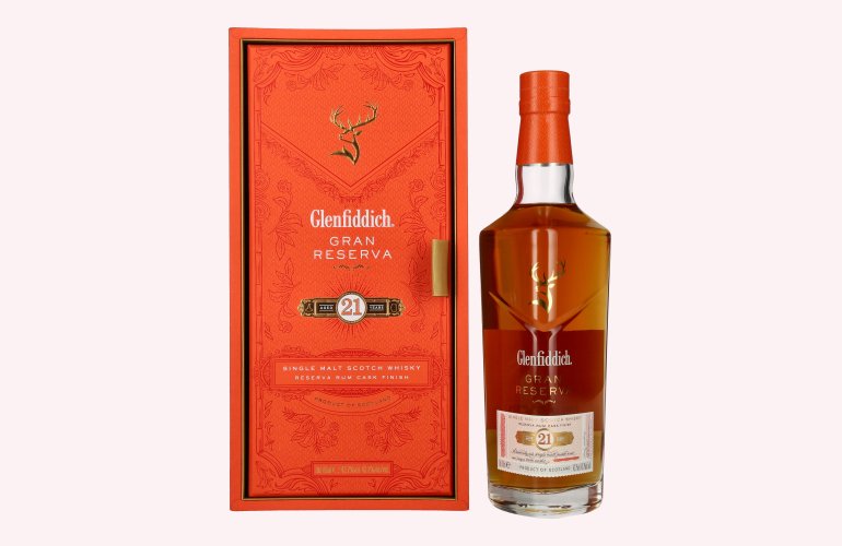Glenfiddich 21 Years Old GRAN RESERVA Rum Cask Finish 43,2% Vol. 0,7l in Geschenkbox
