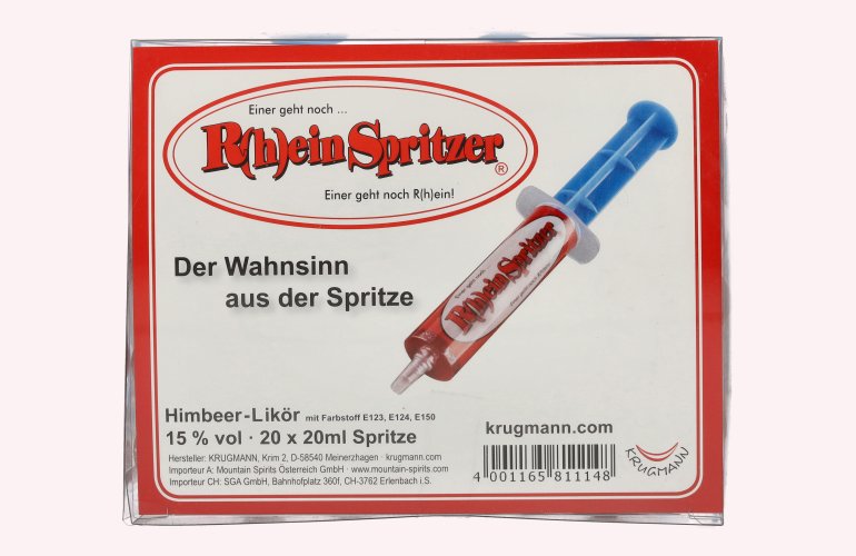 Krugmann R(h)einspritzer Himbeerlikör 15% Vol. 20x0,02l