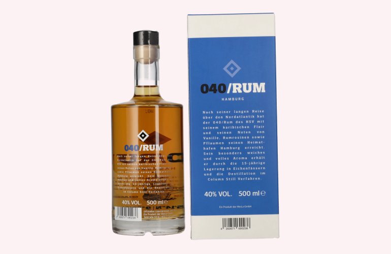 HSV 040 Hamburg Rum 40% Vol. 0,5l en boîte cadeau