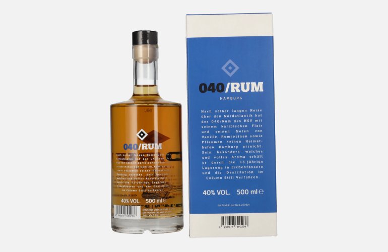 HSV 040 Hamburg Rum 40% Vol. 0,5l in geschenkverpakking