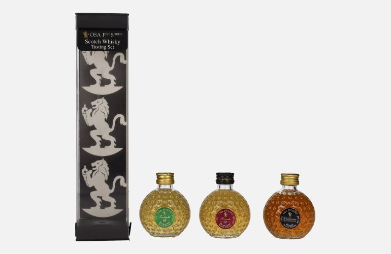 OSA Fine Spirits Blended Bottles Tasting Set 40% Vol. 3x0,05l in geschenkverpakking