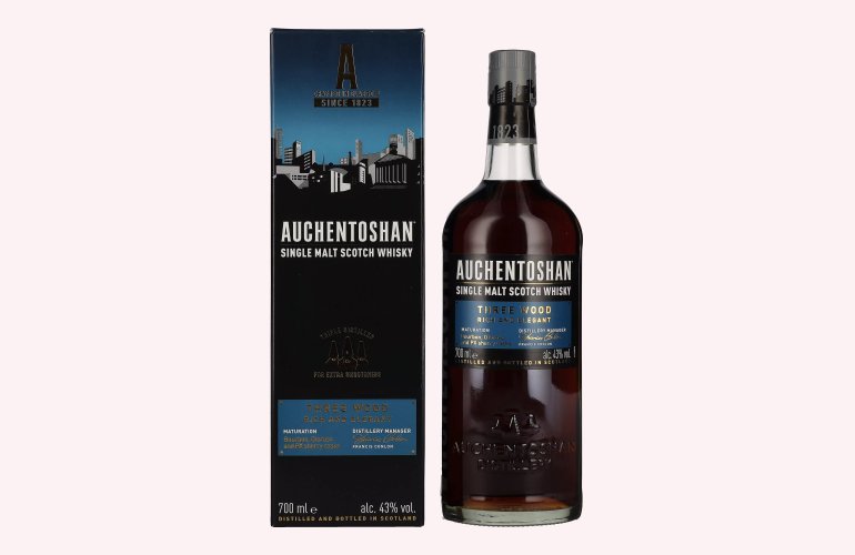Auchentoshan THREE WOOD Single Malt Scotch Whisky 43% Vol. 0,7l in Geschenkbox