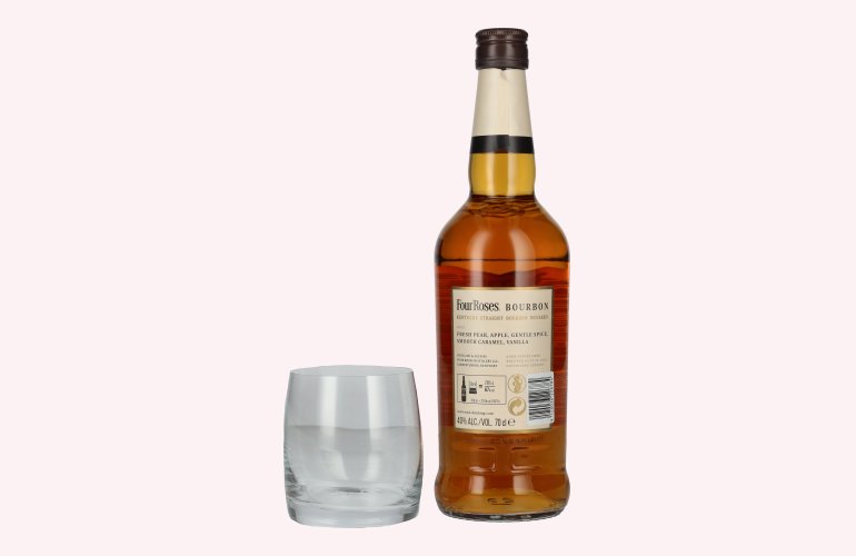 Four Roses Bourbon 40% Vol. 0,7l mit Whisky Glas