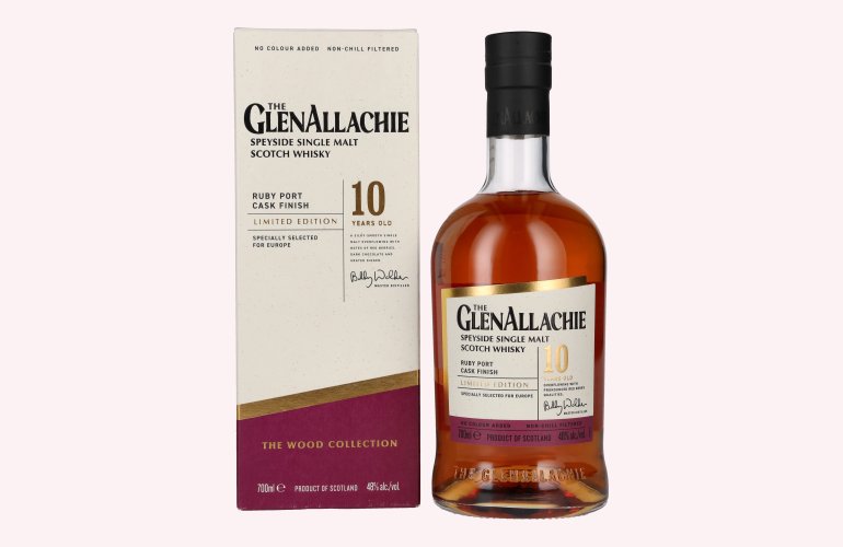 The GlenAllachie 10 Years Old RUBY PORT WOOD FINISH 48% Vol. 0,7l in Geschenkbox