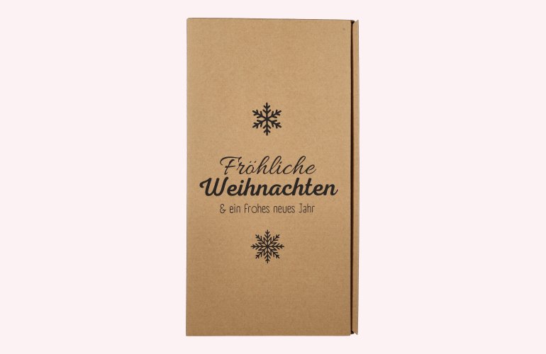 Präsentkarton Natur Fröhliche Weihnachten 2er 36 cm