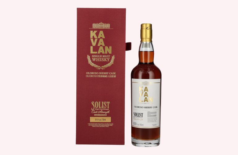 Kavalan SOLIST Single Malt Whisky OLOROSO SHERRY CASK Cask Strength 59,4% Vol. 0,7l in Geschenkbox