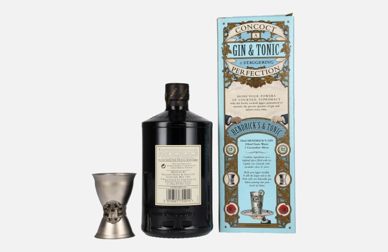 Hendrick's Gin 41,4% Vol. 0,7l in geschenkverpakking met Messbecher