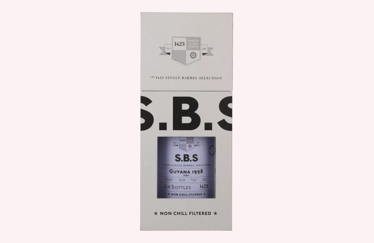 1423 S.B.S GUYANA Single Barrel Selection 1998 56,4% Vol. 0,7l in Giftbox