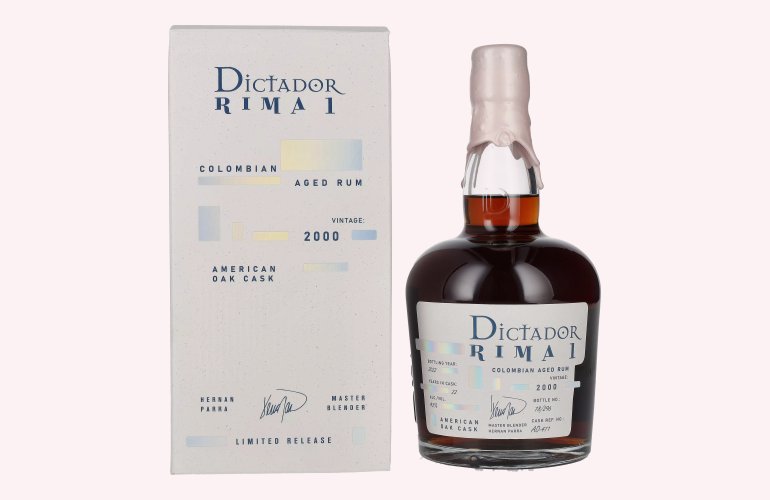 Dictador RIMA 1 22 Years Old AMERICAN OAK Cask Vintage 2000 43% Vol. 0,7l in Giftbox