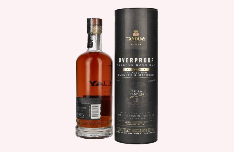 Tanduay Overproof Reserve Dark Rum 101 Proof 50,5% Vol. 0,7l in Geschenkbox