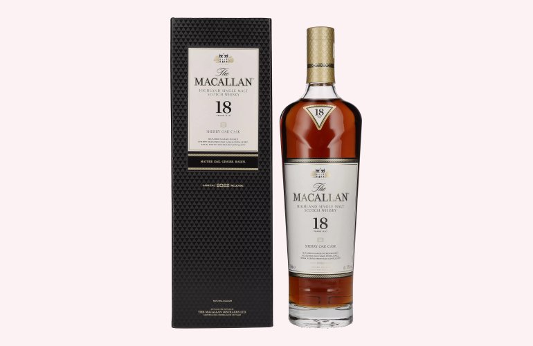 The Macallan 18 Years Old SHERRY OAK CASK 2022 43% Vol. 0,7l in Geschenkbox