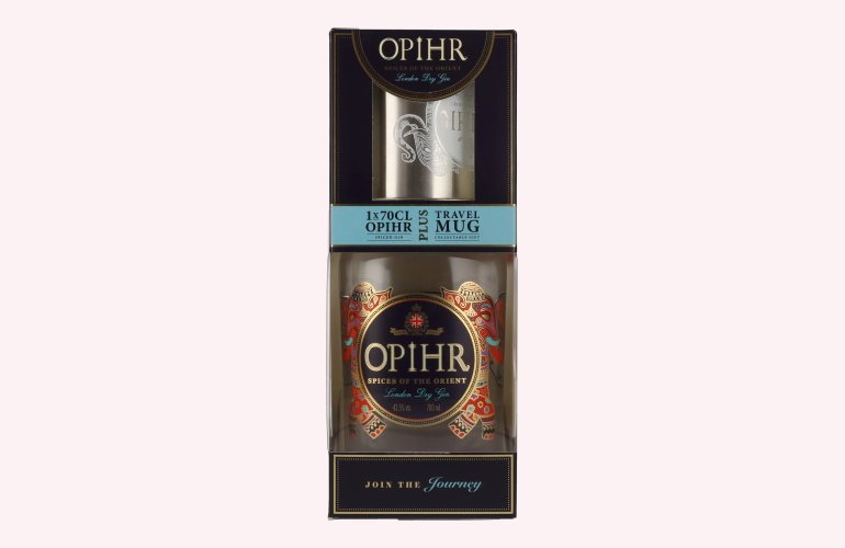 Opihr ORIENTAL SPICED London Dry Gin 42,5% Vol. 0,7l in Geschenkbox mit Travel Mug