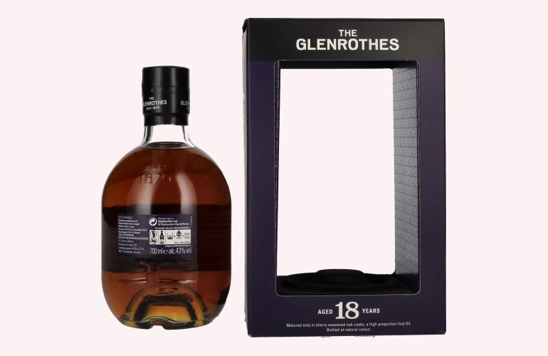 The Glenrothes 18 Years Old Speyside Single Malt 43% Vol. 0,7l en boîte cadeau