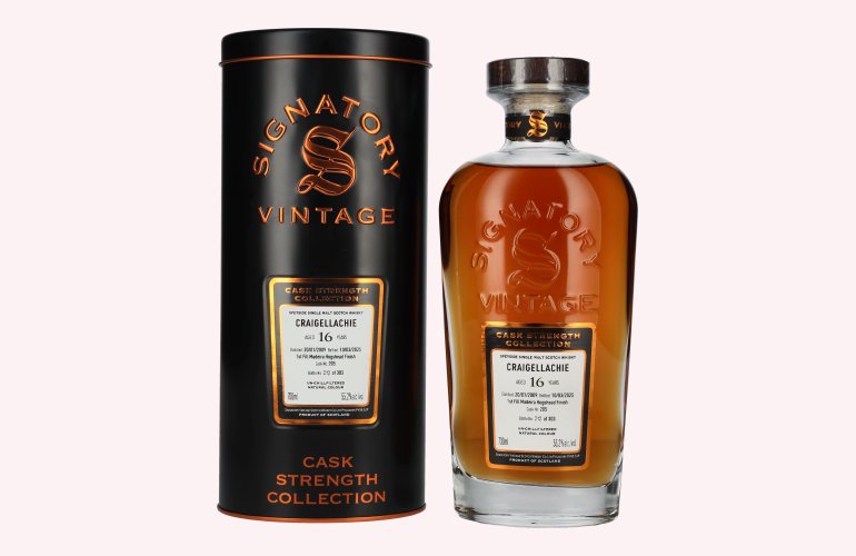 Signatory Vintage CRAIGELLACHIE 16 Years Old 1st Fill Madeira Cask Strength #205 2009 55,2% Vol. 0,7l in Tinbox