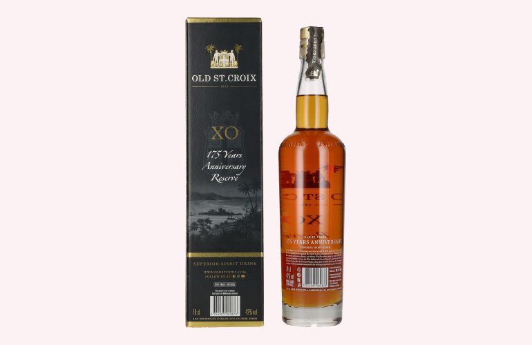 Old St. Croix X.O. Reserve 175 YEARS ANNIVERSARY Superior Spirit Drink 42% Vol. 0,7l in Geschenkbox