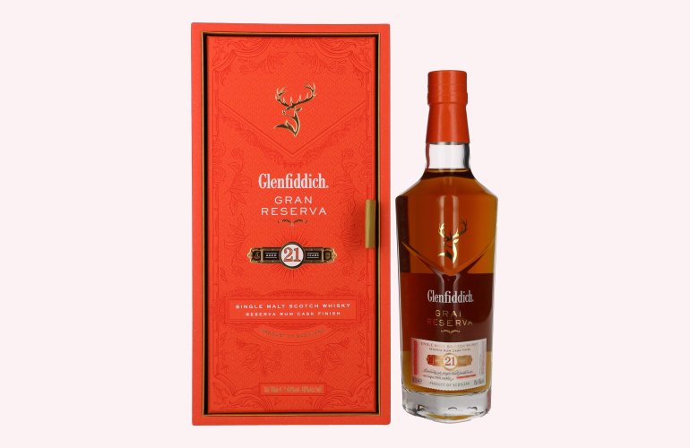 Glenfiddich 21 Years Old GRAN RESERVA Rum Cask Finish 40% Vol. 0,7l in Geschenkbox
